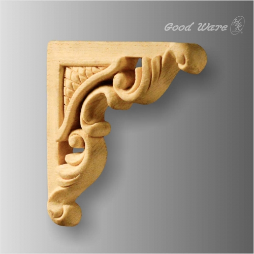 Faux wood carving appliques onlays corner