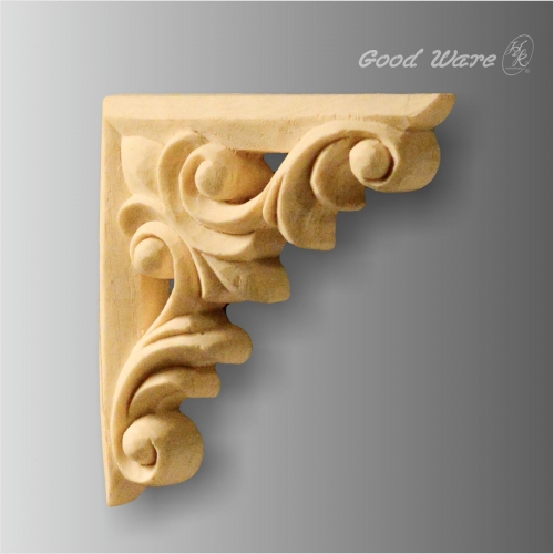Carved faux wood onlays corner for furniture