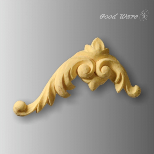 Faux wood scroll leaf polyurethane appliques
