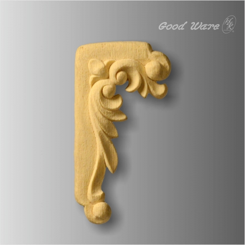 Faux wood appliques for kitchen cabinets