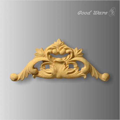 Polyurethane faux wood scroll applique for sale