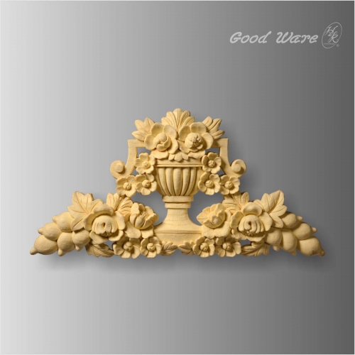 Polyurethane Faux Wood Rose Furniture Appliques