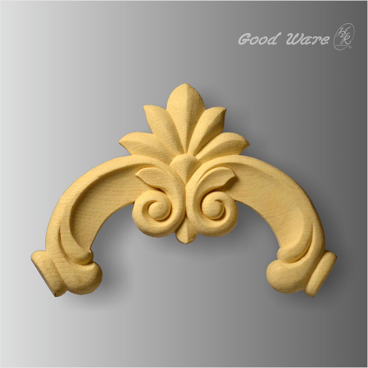 Polyurethane faux wood onlays for cabinets