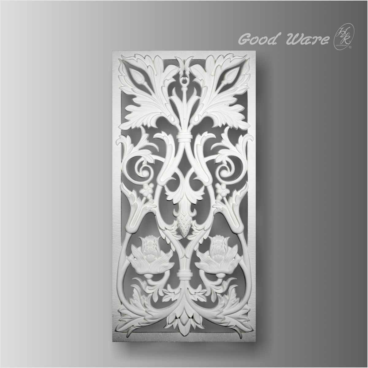 Polyurethane antique white paneling for walls