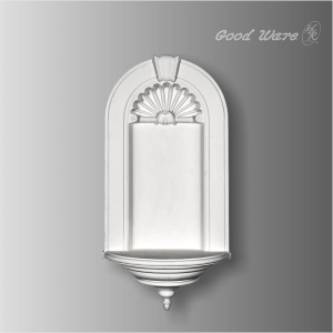 Polyurethane decorating recessed wall niches