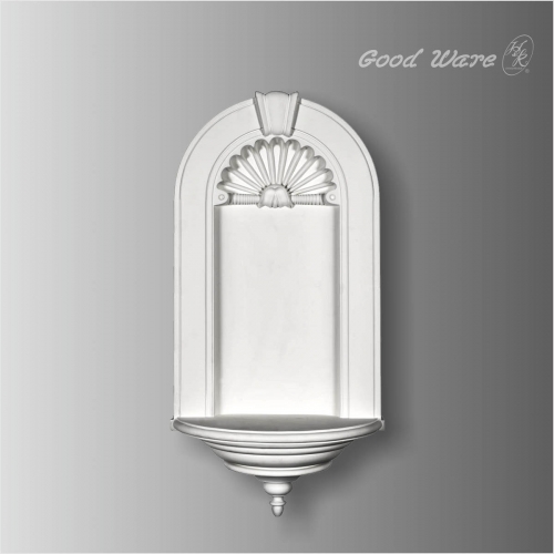 Polyurethane decorating recessed wall niches