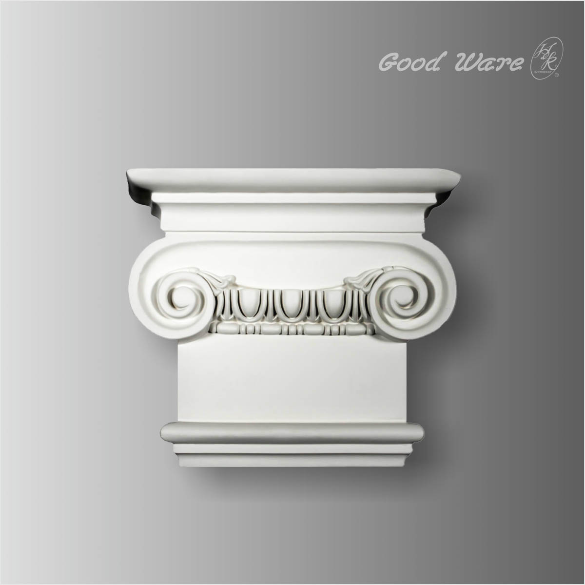 Polyurethane egg and dart ionic column capital