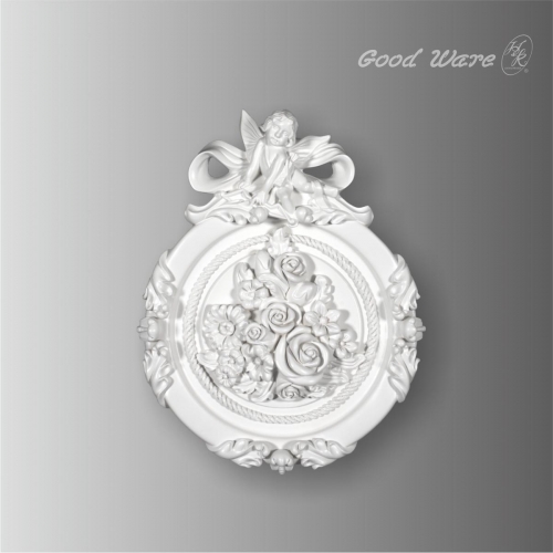 Polyurethane floral wall plaques for living room