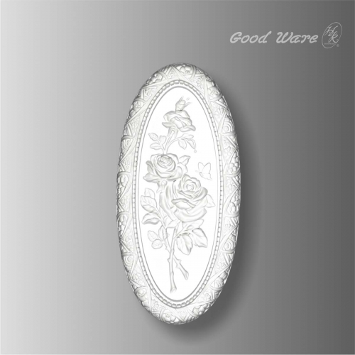 Polyurethane oval floral wall plaques
