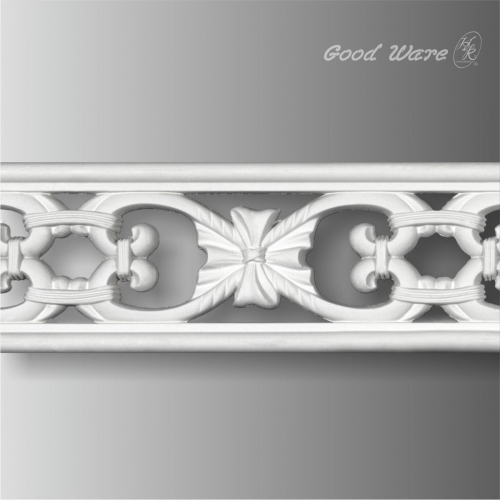 Polyurethane decorative pierced flat trim moulding