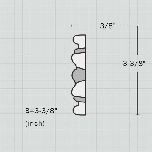 Polyurethane decorative pierced flat trim moulding