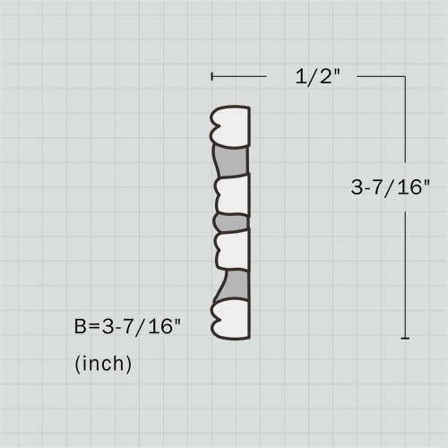 Polyurethane pierced custom trim molding