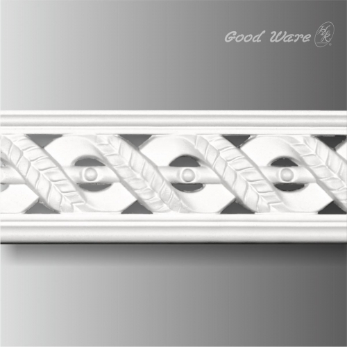 Pierced chair rail trim for house interior
