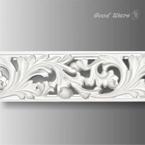 Pierced scroll acanthus white interior trim